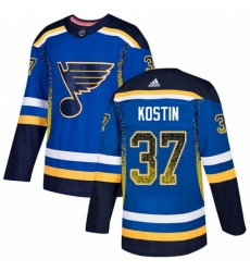 St. Louis Blues 37 Klim Kostin Blue Drift Fashion NHL jersey