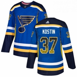 St. Louis Blues 37 Klim Kostin Blue Drift Fashion NHL jersey