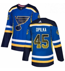 St. Louis Blues 45 Luke Opilka Blue Drift Fashion NHL jersey