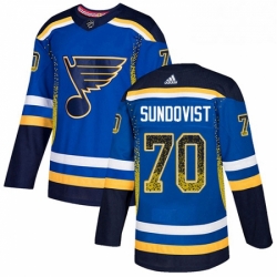 St. Louis Blues 70 Oskar Sundqvist Blue Drift Fashion NHL jersey