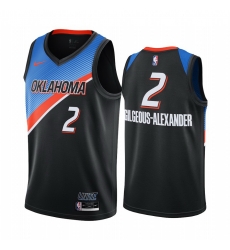 Oklahoma City Thunder 2 Shai Gilgeous Alexander Black NBA Swingman 2020-21 City Edition Jersey