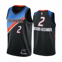 Oklahoma City Thunder 2 Shai Gilgeous Alexander Black NBA Swingman 2020-21 City Edition Jersey