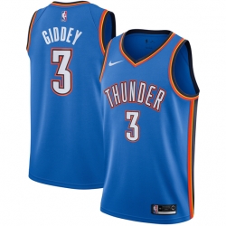 Oklahoma City Thunder 3 Josh Giddey Blue Dri-FIT Swingman Jersey