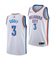 Oklahoma City Thunder 3 Josh Giddey White Dri-FIT Swingman Jersey