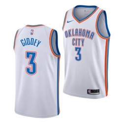 Oklahoma City Thunder 3 Josh Giddey White Dri-FIT Swingman Jersey