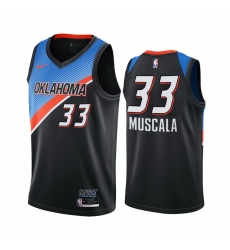 Oklahoma City Thunder 33 Mike Muscala Black NBA Swingman 2020-21 City Edition Jersey