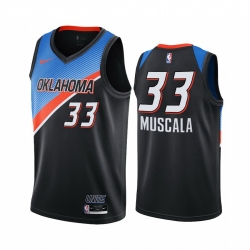 Oklahoma City Thunder 33 Mike Muscala Black NBA Swingman 2020-21 City Edition Jersey