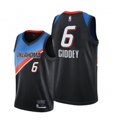 Oklahoma City Thunder 6 Josh Giddey Black Jersey Oklahoma City Thunder 6 Josh Giddey Black Jersey