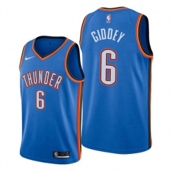 Oklahoma City Thunder 6 Josh Giddey Blue NBA Swingman Icon Edition Jersey