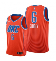 Oklahoma City Thunder 6 Josh Giddey Orange NBA Swingman Statement Edition 2019-2020 Jersey Oklahoma City Thunder 6 Josh Giddey Orange NBA Swingman Statement Edition 2019-2020 Jersey