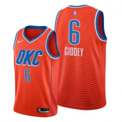 Oklahoma City Thunder 6 Josh Giddey Orange NBA Swingman Statement Edition 2019-2020 Jersey