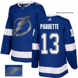 Tampa Bay Lightning 13 Cedric Paquette Royal Blue Fashion Gold NHL jersey