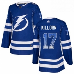 Tampa Bay Lightning 17 Alex Killorn Blue Drift Fashion NHL jersey