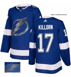 Tampa Bay Lightning 17 Alex Killorn Royal Blue Fashion Gold NHL jersey