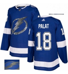 Tampa Bay Lightning 18 Ondrej Palat Royal Blue Fashion Gold NHL jersey