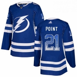 Tampa Bay Lightning 21 Brayden Point Blue Drift Fashion NHL jersey