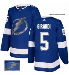 Tampa Bay Lightning 5 Dan Girardi Royal Blue Fashion Gold NHL jersey