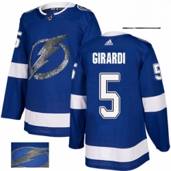 Tampa Bay Lightning 5 Dan Girardi Royal Blue Fashion Gold NHL jersey