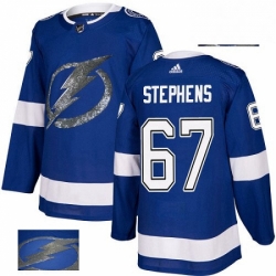 Tampa Bay Lightning 67 Mitchell Stephens Royal Blue Fashion Gold NHL jersey