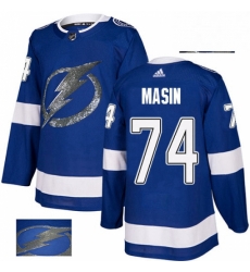Tampa Bay Lightning 74 Dominik Masin Royal Blue Fashion Gold NHL jersey Tampa Bay Lightning 74 Dominik Masin Royal Blue Fashion Gold NHL jersey