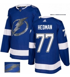 Tampa Bay Lightning 77 Victor Hedman Royal Blue Fashion Gold NHL jersey Tampa Bay Lightning 77 Victor Hedman Royal Blue Fashion Gold NHL jersey