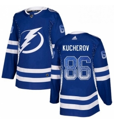 Tampa Bay Lightning 86 Nikita Kucherov Blue Drift Fashion NHL jersey