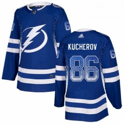 Tampa Bay Lightning 86 Nikita Kucherov Blue Drift Fashion NHL jersey