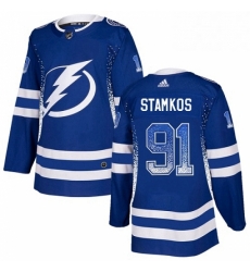Tampa Bay Lightning 91 Steven Stamkos Blue Drift Fashion NHL jersey Tampa Bay Lightning 91 Steven Stamkos Blue Drift Fashion NHL jersey