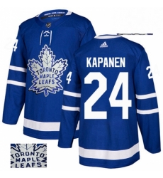 Toronto Maple Leafs 24 Kasperi Kapanen Royal Blue Fashion Gold NHL jersey