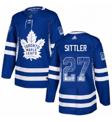 Toronto Maple Leafs 27 Darryl Sittler Blue Drift Fashion NHL jersey