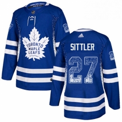 Toronto Maple Leafs 27 Darryl Sittler Blue Drift Fashion NHL jersey