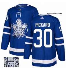 Toronto Maple Leafs 30 Calvin Pickard Royal Blue Fashion Gold NHL jersey