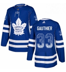 Toronto Maple Leafs 33 Frederik Gauthier Blue Drift Fashion NHL jersey