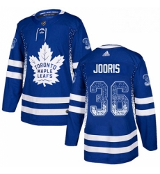 Toronto Maple Leafs 36 Josh Jooris Blue Drift Fashion NHL jersey