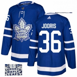 Toronto Maple Leafs 36 Josh Jooris Royal Blue Fashion Gold NHL jersey