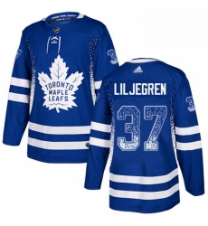 Toronto Maple Leafs 37 Timothy Liljegren Blue Drift Fashion NHL jersey