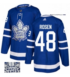 Toronto Maple Leafs 48 Calle Rosen Royal Blue Fashion Gold NHL jersey