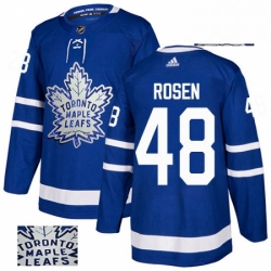Toronto Maple Leafs 48 Calle Rosen Royal Blue Fashion Gold NHL jersey
