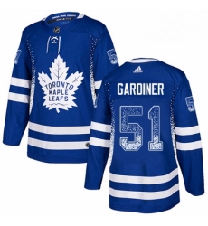 Toronto Maple Leafs 51 Jake Gardiner Blue Drift Fashion NHL jersey
