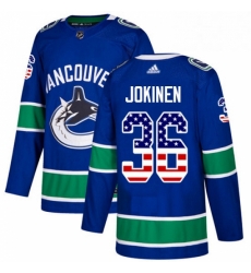 Vancouver Canucks 36 Jussi Jokinen Blue USA Flag Fashion NHL jersey