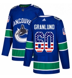 Vancouver Canucks 60 Markus Granlund Blue USA Flag Fashion NHL jersey