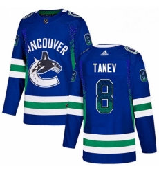 Vancouver Canucks 8 Christopher Tanev Blue Drift Fashion NHL jersey