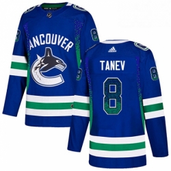 Vancouver Canucks 8 Christopher Tanev Blue Drift Fashion NHL jersey