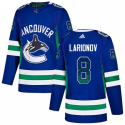 Vancouver Canucks 8 Igor Larionov Blue Drift Fashion NHL jersey