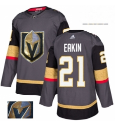 Vegas Golden Knights 21 Cody Eakin Gray Fashion Gold NHL jersey