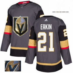 Vegas Golden Knights 21 Cody Eakin Gray Fashion Gold NHL jersey