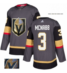 Vegas Golden Knights 3 Brayden McNabb Gray Fashion Gold NHL jersey