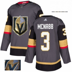 Vegas Golden Knights 3 Brayden McNabb Gray Fashion Gold NHL jersey