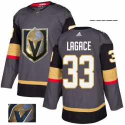 Vegas Golden Knights 33 Maxime Lagace Gray Fashion Gold NHL jersey