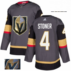 Vegas Golden Knights 4 Clayton Stoner Gray Fashion Gold NHL jersey